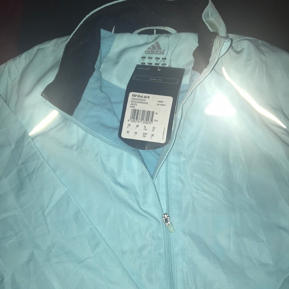 Running adidas Aqua color jacket